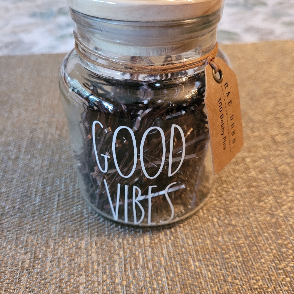 Rae Dunn bobby pin jar - Picture 3 of 5